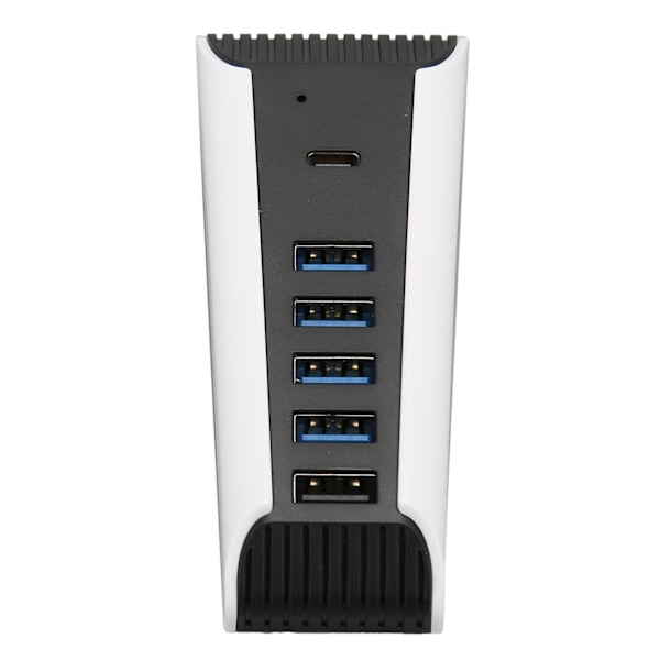 5-portars USB-hubb med hög hastighet, 4x USB 2.0, 1x USB-snabbladdningsport, 1x USB C Plug and Play USB-hubb för PS5