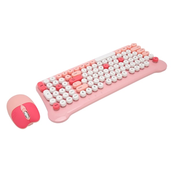 Trådløst tastatur og mus 2.4Ghz forbindelse sødt tastatur mus sæt til Windows 98 7 8 10 11 PC bærbar computer pink