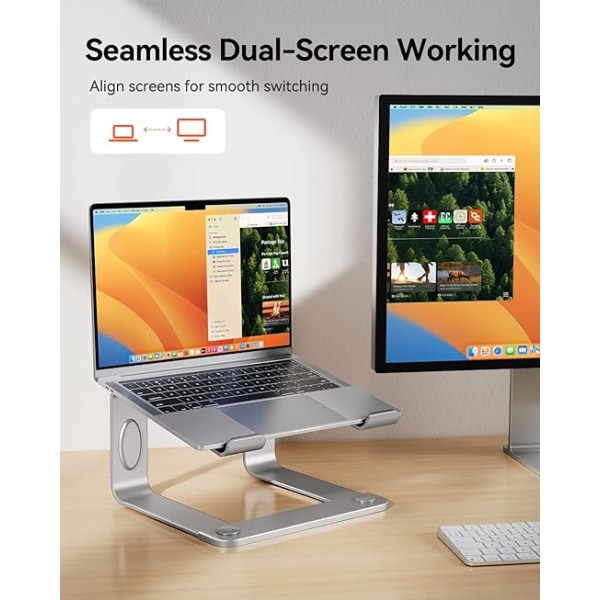 Ergonomisk skrivebordsstativ, bærbar stativ kompatibel med de fleste bærbare datamaskiner