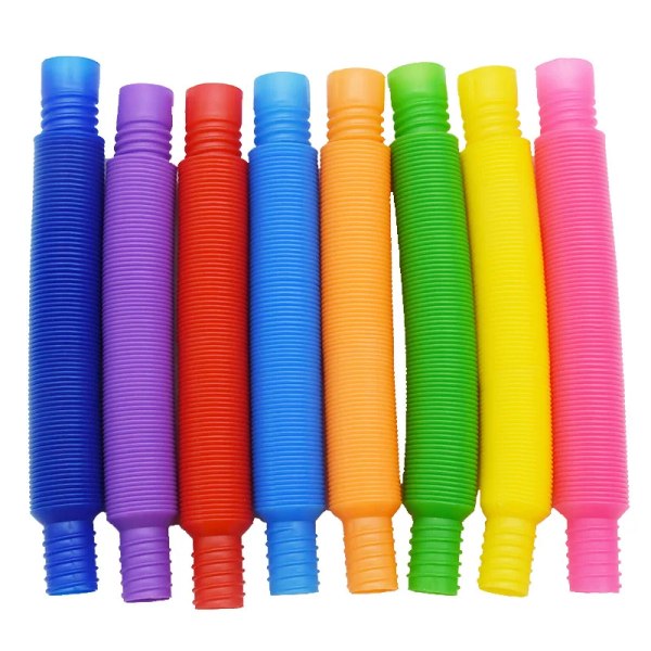 8 pakke store pop-rør Fidget-legetøj Sanseletøj til stress-angstlindring for børn Voksne Lærelegetøj Småbørn Strækrør 8pcs 2.9cm