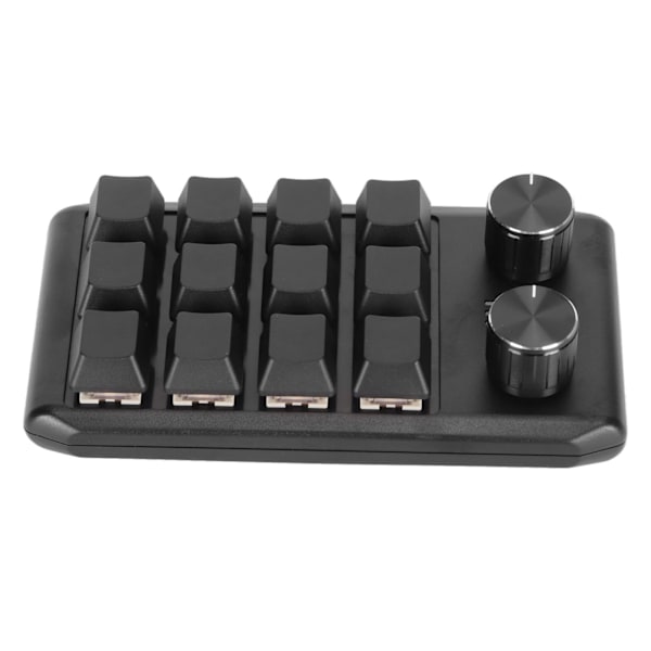 Mini brugerdefineret tastatur 12 mekaniske taster 2 knapper programmerbar rød switch programmering makro tastatur til pc-spil multimedia kablet usb