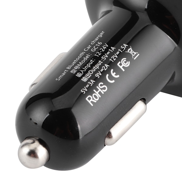 Bil MP3 Bluetooth Musikspelare Portabel Auto FM-sändare QC3.0 Bil Snabbladdare