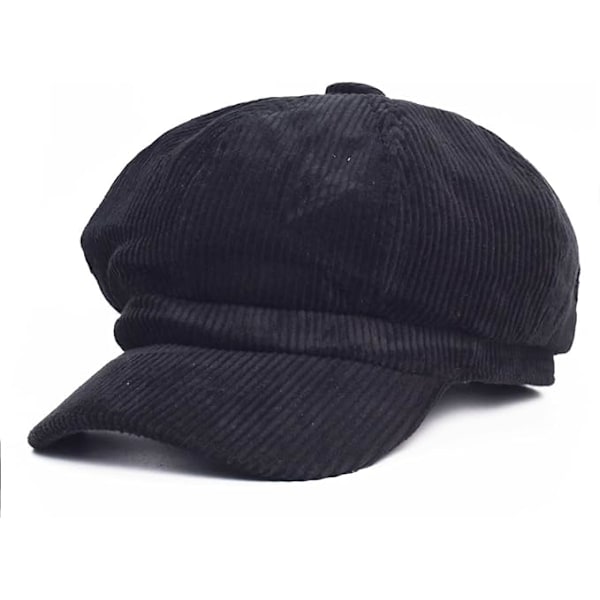 Preppy manchester tidningspojke-hattar japansk söt papperspojkmålare baskermössa vintage svart black