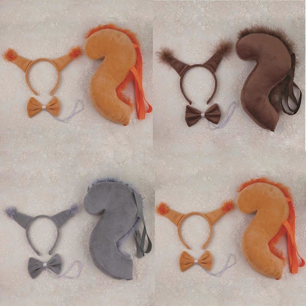 Oravan Naamiaisasut Lapsille Aikuisille (FMY) Coffee ears and tail
