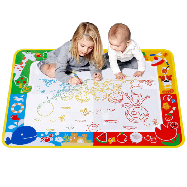 100*70cm Water Doodle Mat Magic Doodle Ritmatta med 3 magic pennor djur