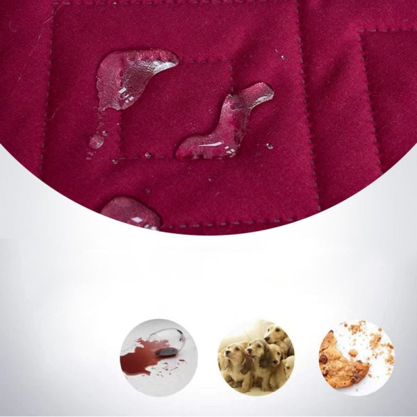 Vattentätt og halkfritt soffskydd med elastisk bånd Tvättbart soffskydd Röd Small Recliner Sofa Cover