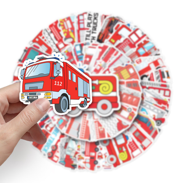 50st klistermærker klistermärken - brandbilar