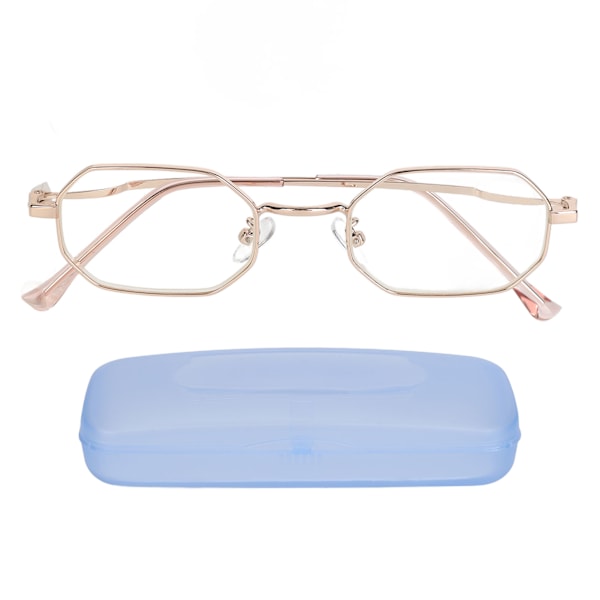 Anti Blue Ray Presbyopic Glasses High Definition High Transmittance Elderly Reading Glasses for Men Women +250 Rose Gold Frame