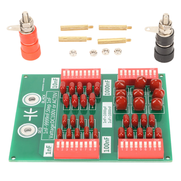 Programmerbar kondensatorplate 1nF til 9999nF 4 desimaltall trinn 1nF kondensatorplate for industriell elektronikk