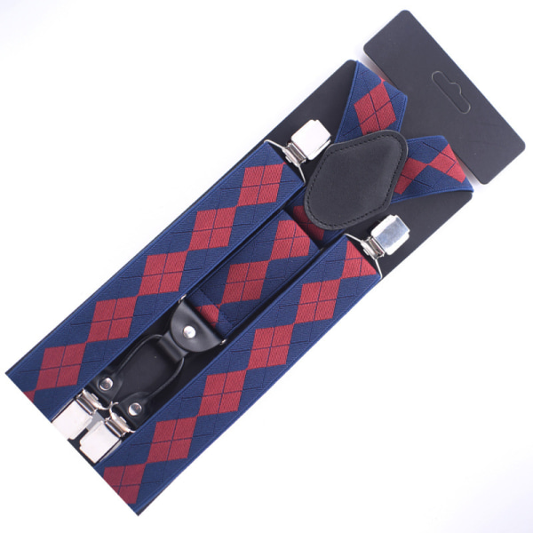 Gentleman's suspender, with 4 clips, elastic band, pants suspender, suspender