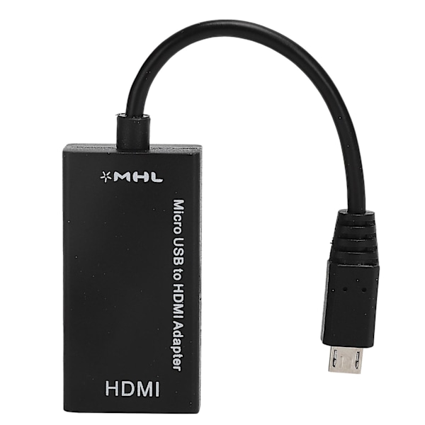 HD-videoadapterkabel Svart Micro USB 1080P-lader for telefon til projektor