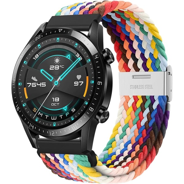 Amazfit GTR Rem 47mm Armbånd, 22mm Elastisk Justerbar Nylon Erstatningsrem for .