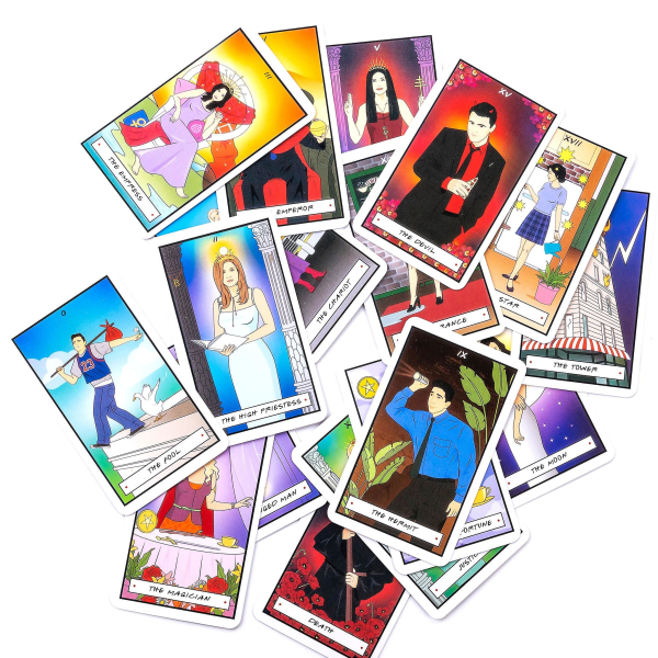 Ystävät Tarot -pakka 78 kpl Tarot -korttipeli Juhlat Pöytälautapeli Korttipakka Ennustaminen Ennustus Oraakkelikortit Opaskirjalla Shry