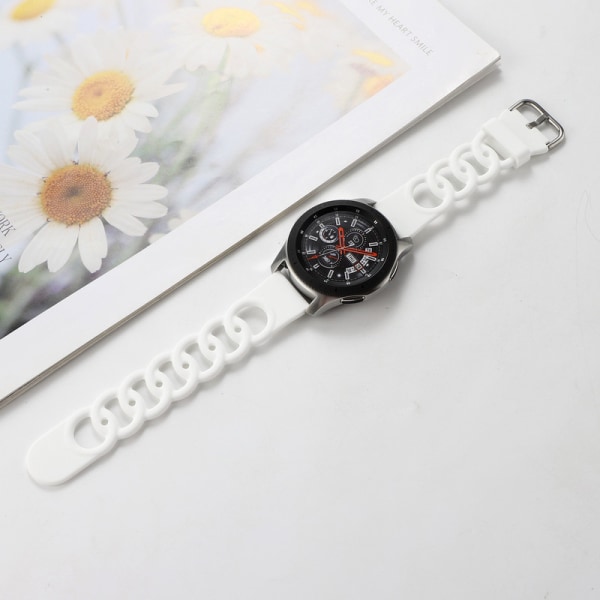 Kompatibel för Samsung Galaxy Watch 3 45 mm armband, 22 mm äkta läderarmband