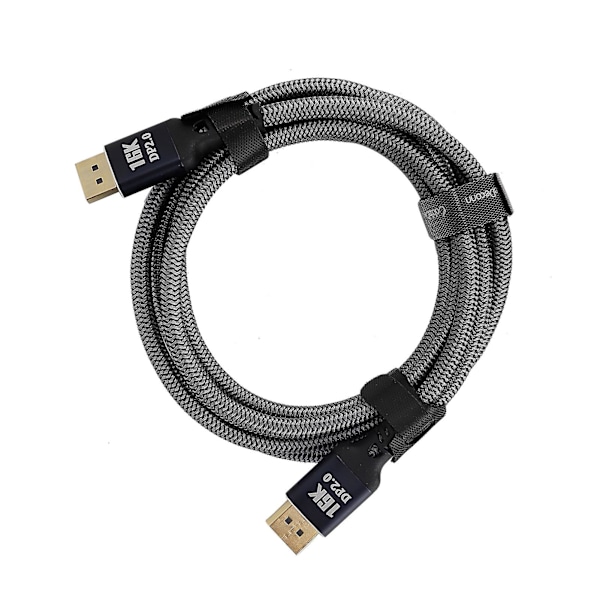 2m DisplayPort 2.0-kabel med DVI HD-adapter - 16K ved 60Hz for datamaskin, TV, projektor og skjerm