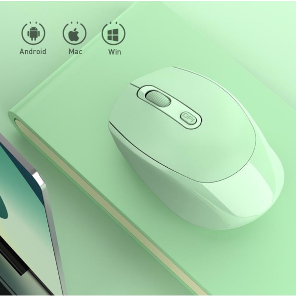 Trådlös mus Uppladdningsbar Dual Mode Bluetooth 5.1+2.4G PC Notebook Mouse Svart
