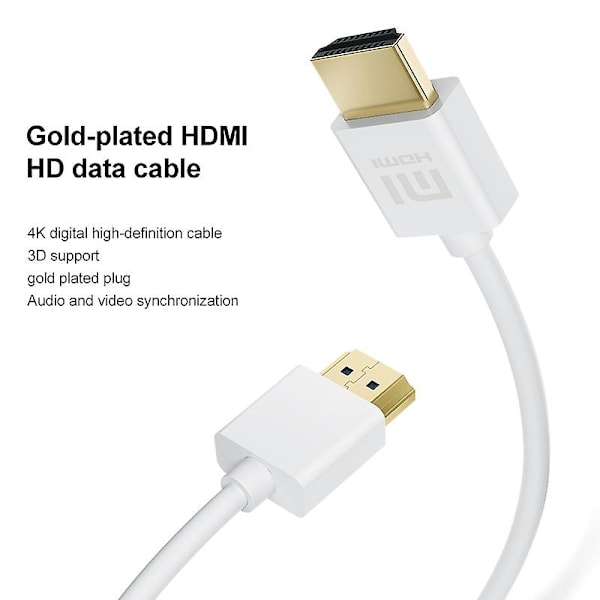 Xiaomi 4K 3m HD HDMI-datakabel lydkabel