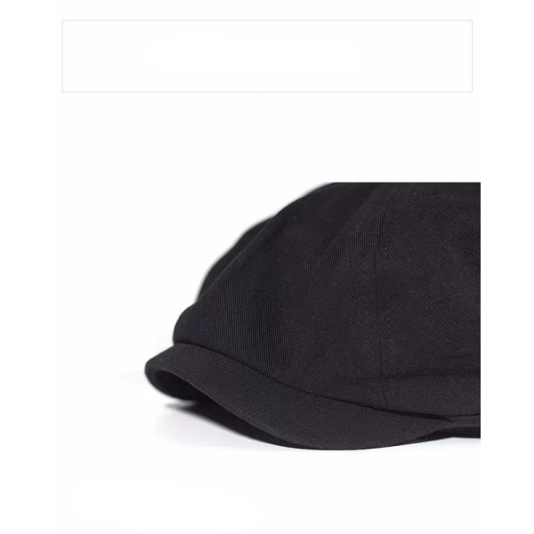 Den nya brittiska modebaskerns platt spetsiga hatt för män black