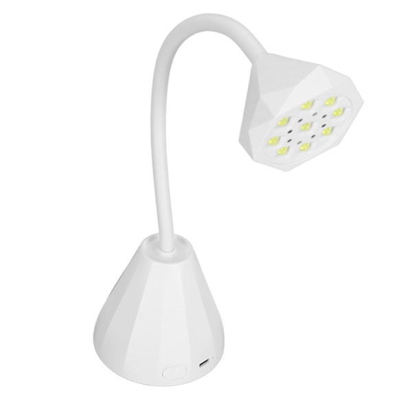 27W Gooseneck-neglelampe med 9 stk. lampebrikker Fleksibel Gooseneck Genopladelig UV-gel-negle-tørrerlys