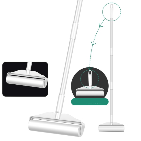 Fjerner til kæledyrshår til katte- og hundehår til møbler, sofa, tæppe, bilsæder og sengetøj (16 cm/6,3 tommer lang, kort dobbelt formål)