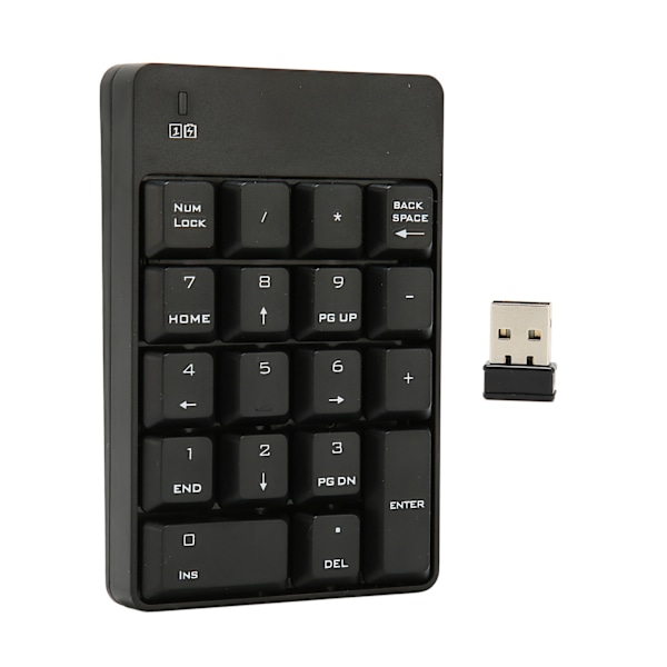 Numeric Keypad SK 51AG 2.4G Wireless 18 Keys Soft Press Touch USB Number Pad for Home Work Office Black