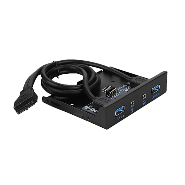 USB3.0 Lyd Frontpanel 3.5 med Dobbelt USB3.0, Mikrofon, HD Lyd Jack, 24+28AWG Kabler, 60cm Længde