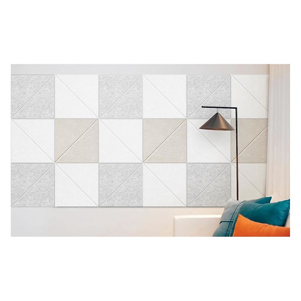 12-pack Akustikpaneler, 30 x 30 cm Dekorativa Ljuddämpande Paneler, Vägg- och Takakustik