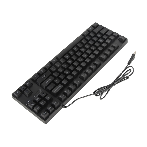 87 tangenter mekaniskt tangentbord bakgrundsbelysning ergonomiskt USB spel tangentbord med fällbar fot för PC bärbar dator svart