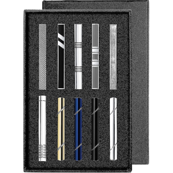 Men's Classic Tie Clips, Premium Necktie Bar Pinch Clip Set Best Gifts3