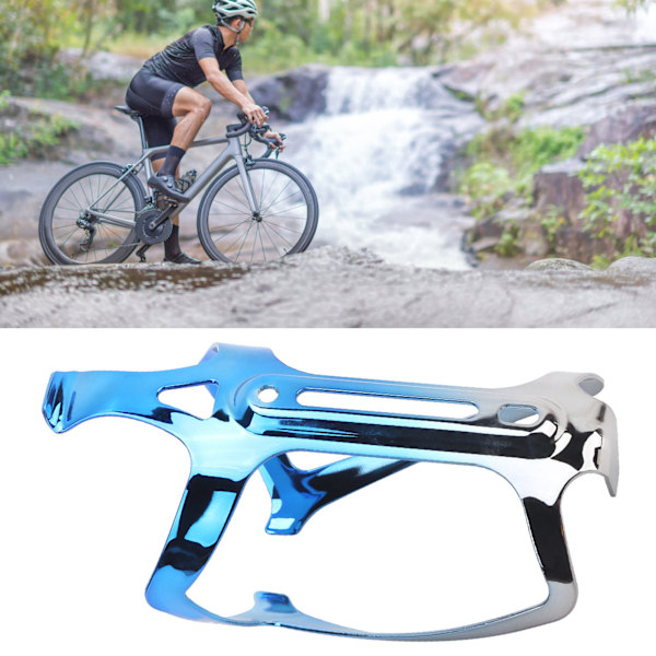 Aluminium Alloy Mountainbike Vandflaskeholder Bur Flaske Sikker Fastholdelsesbeslag Blå Grå