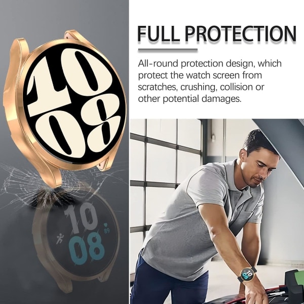 For Samsung Galaxy Watch 6 44mm Deksel, 2 i 1 Design Full Dekning Galaxy Watch 6 44mm() TPU Deksel Skjermbeskytter For Samsung Smart Watch 6 44mm