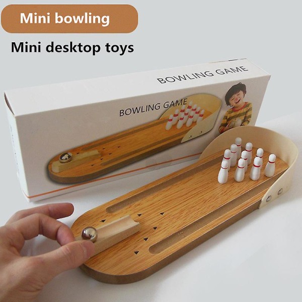 Mini Bowling Game Set - Roligt Bowling Bordspel Pusselstrategispel För Barn Gåvor till fans