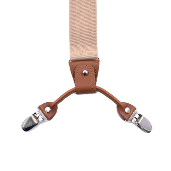 Herrar hängslen -3,5 cm breda justerbara hängslen med 6 clips för casual elastiska band klädtillbehör