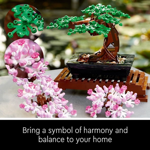 Bonsaitre med kirsebærblomster, DIY plantemodell for voksne, kreativ gave til hjemmeinnredning eller kontorkunst, plantesamlingssett, morsdag