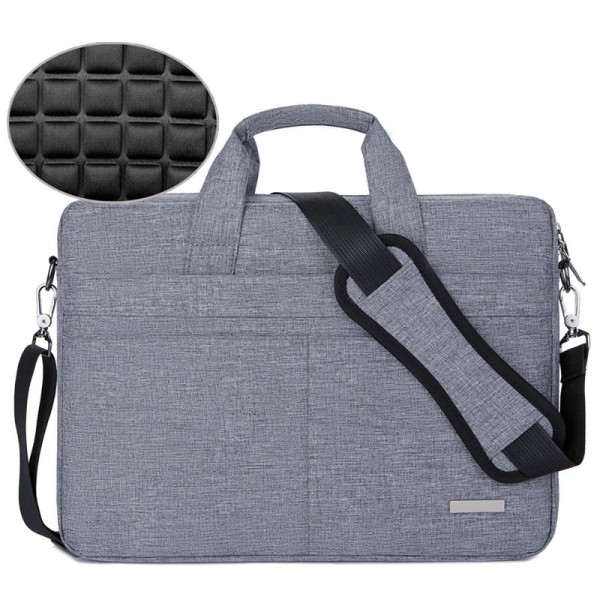 15,6 tums bærbar väska ermväska, pakke, håndväska, bærbar väskor Gray