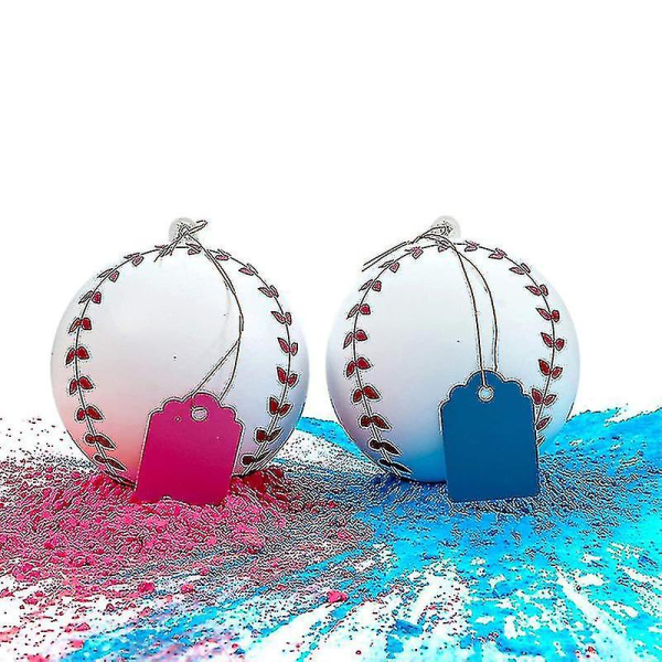 Gender Reveal Baseball Blue Pink Powder Fill Baby Gender Reveal Shower Party Decor