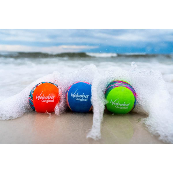 Original vattenstudsande boll – vattentäta strandleksaker, poolspel för barn och vuxna, utomhuskul – grön Technicolor