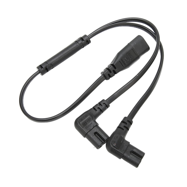 IEC320 C8 til dobbel C7-kabel, hann til hunn, 1 inn 2 ut AC-strømsdeler-kabel for LCD-skjerm, skrivebordslampe 100‑