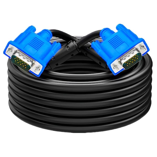 9ft 15-Pin 1080P VGA-kabel - VGA til VGA-adapter Standard 15Pin Han til Han HD-skærmkabel Videotilslutningsadapter til projektorer LCD LED-skærm T