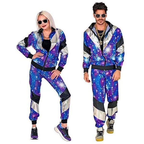80-talls kostyme par retro treningsdress sett 90-talls hiphop skalljakke festantrekk for menn kvinner halloween antrekk Starlight Starlight L