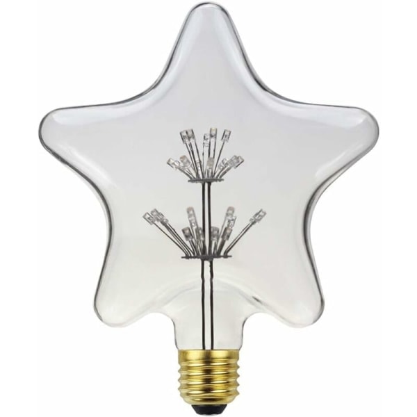 Vintage LED-lampa 3 W - 2200 K - varmgul - E27 (stjärna)