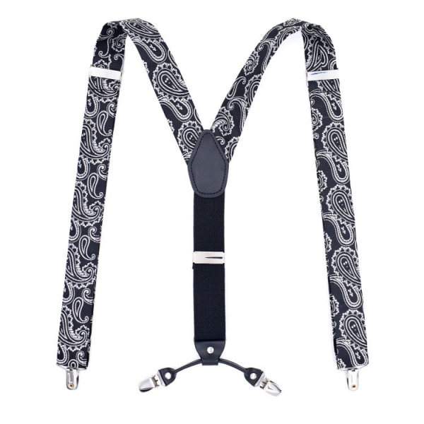 Adjustable length elastic suspender, elastic men's suspender with super strong clip, suitable for everyone's size, suspender