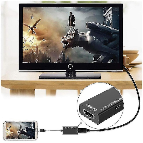 Micro till HDMI-adapterkabel för Android-telefon HD-TV Team