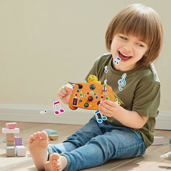 Ny uppgraderad Light Up Activity Toy | Led Buzz Toy | Led Interaktivt leksak, Toddler Sensory Board Toy