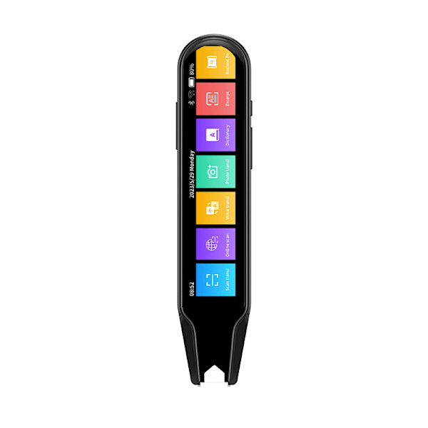 Eksamenslæsning Pen til Studerende, Sprog Oversætter Enhed, Pen Scanner til Data Input, Pen Scanner Tekst til Tale Enhed til Dysleksi - sort