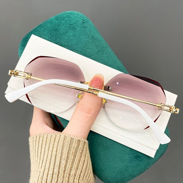 +2,00~+4,00 Diopter Läsbrillor Kantlösa Presbyopiska Glasögon Whi Whi White Strength 2.50-Strength 2.50