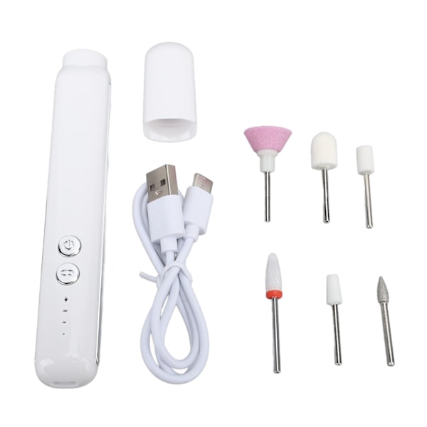 Electric Nail Grinding Pen Rechargeable Polishing Exfoliating USB Rechargeable Nail File