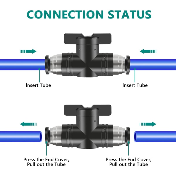 st pneumatisk kontaktdon Pneumatisk manuell ventil kan styra öppning och stängning av vätskesnabbkopplingar Adapter Switch (8 mm)