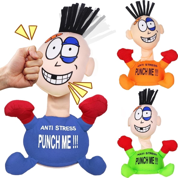 Punch Me Screaming Doll, Stress Relief Toys til voksne og barn Orange