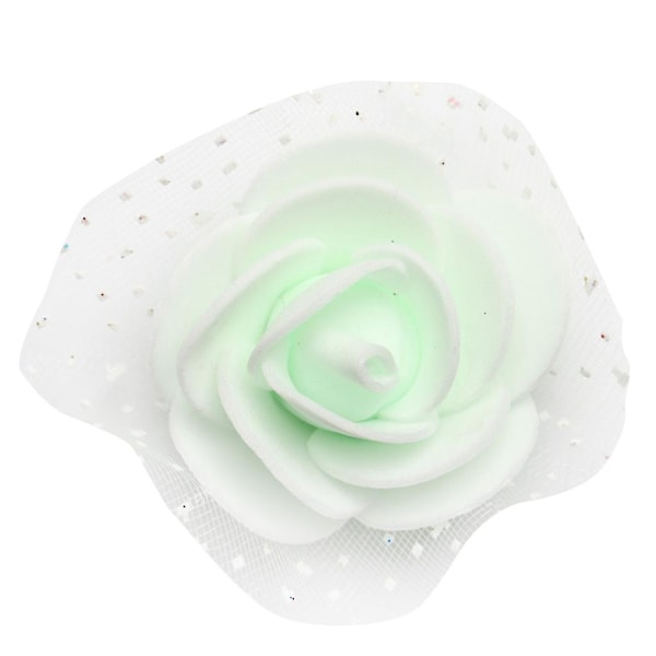 100pcs Artificial Foam Rose Head Flowers Wedding Home Diy Craft Decor Light Green